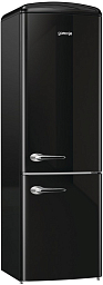 Отдельностоящий двухкамерный холодильник Gorenje ORK192BK