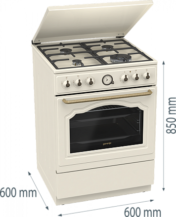 Комбинированная плита Gorenje GKS6C71CLI preview 7