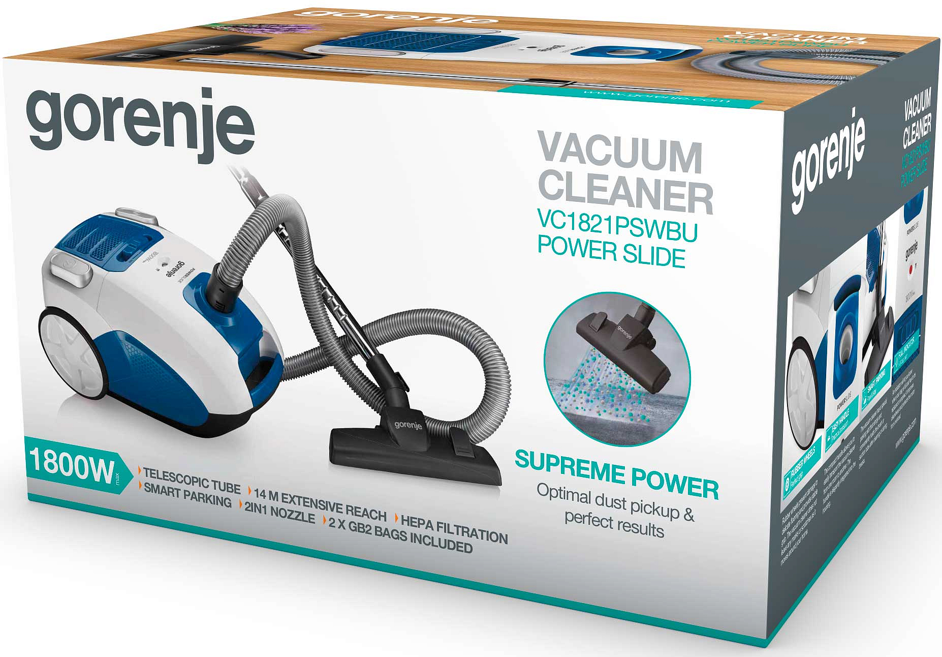 Пылесос мешковый Gorenje VC 1821 PSWBU preview 6