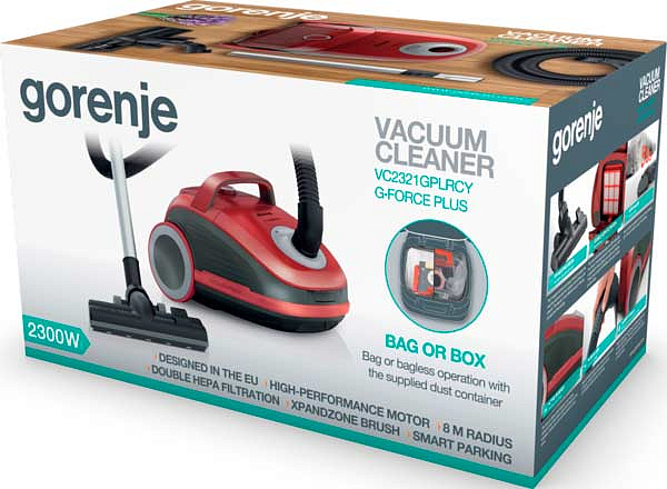 Пылесос мешковый Gorenje VC 2321 GPLRCY preview 4