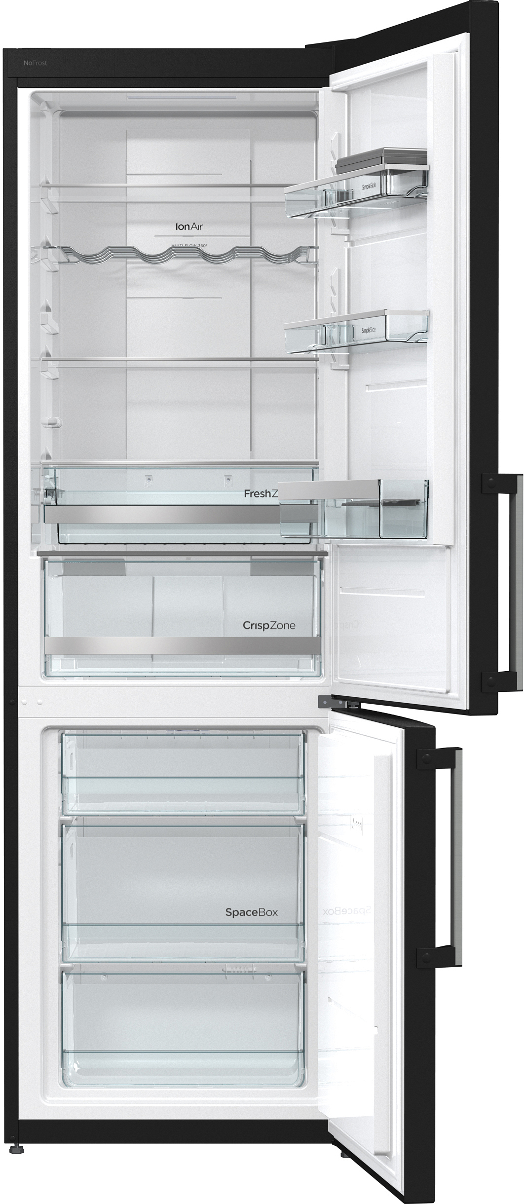 Отдельностоящий двухкамерный холодильник Gorenje NRK 6192 MBK preview 4