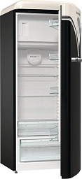 Отдельностоящий двухкамерный холодильник Gorenje OBRB615DBK